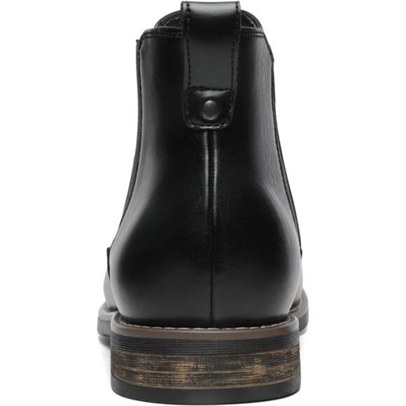 Men's Chelsea Boots Zip Ankle Dress Boot Black - Picture 5 of 6